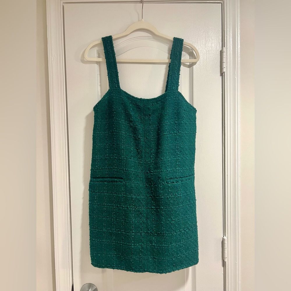 Abercrombie & Fitch Green Tweed Shift Dress - NWOT